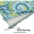 thumbnail image 6 of MAGPIE Indoor Outdoor 22" x 20"x 4" Cushion Cover Replacement 2 Pack, NO Insert!Seat Cushion for Patio Garden Chair Sofa Bench Wicker(Paisley Blue Green), 6 of 6
