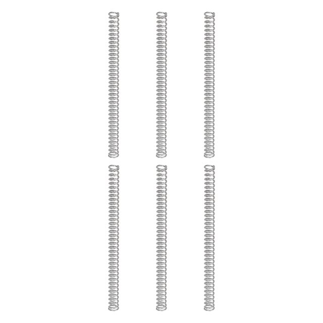 Uxcell 6Pack Compression Springs, 0.3mm Wire Diameter x 2mm OD x 30mm Length Stainless Steel Extension Spring, Silver