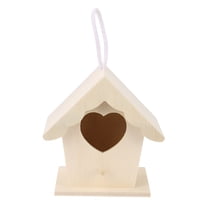 LAMIRO Wooden Bird House, Hanging Birdhouse for Outside, Garden Patio Decorative Nest Box Bird House for Swallow, Little Sparrow, Finch, Throstle or Medium Size Birds