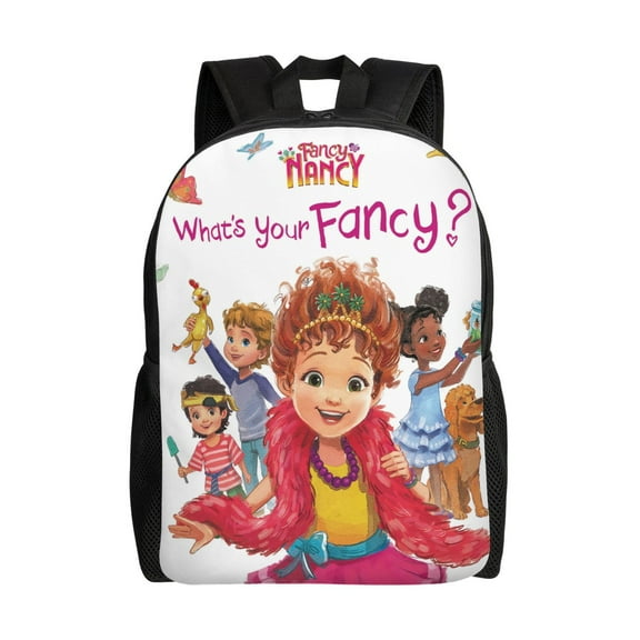 Fancy Nancy Cartoon Backpack Cute Large Capacity Casual School Unisex Laptop Bags Travel Sports Daypack Bookbags