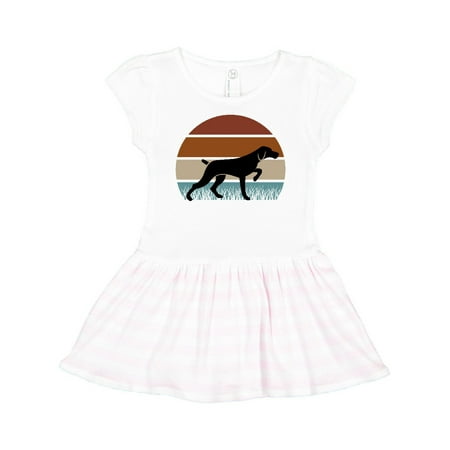 

Inktastic Hunting Dog Retro Sunset Gift Toddler Girl Dress