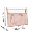 thumbnail image 3 of Pink Clear Tote Bag Pvc Thickened Double Layer Waterproof Book Bag For Students School Exam, 3 of 7