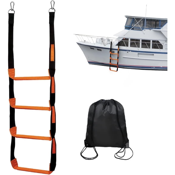 Boat Rope Ladder for Boat Safety and Easy Boarding, Reliable Boat Climbing Rope Ladder, Ideal for Marine Use