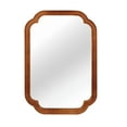 thumbnail image 6 of Yellowish Brown 20"x30" Solid Wood Rounded Corner Decorative Wall Mirror - Stylish Accent Mirror for Bedroom, Bathroom, Living Room & Entryway, 6 of 10