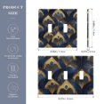 thumbnail image 2 of Yayeee Toggle Light Switch Wall Plate 3-Gang 6.37"x4.48" Decorative Outlet Cover, Blue Peacock Feathers Pattern, 2 of 7