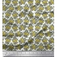 thumbnail image 1 of Soimoi Moss Georgette Fabric Leaves & Floral Block Decor Fabric Printed Yard 42 Inch Wide, 1 of 3