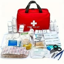 All-Purpose Emergency First Aid Kit – 184 Pcs, Waterproof, with Triple Antibiotic Ointment – Compact Trauma Medical Kit for Home, Car, Travel, Camping & Outdoor