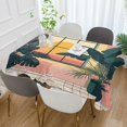 thumbnail image 2 of Yayeee Tablecloths 60" x 120" Rectangle Wrinkle Resistant Party Table Cover, Pink Sunset, 2 of 8
