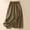 *Khaki, variant on ClodeEU Women's Embroidered Linen Blend Elastic Waist Midi Skirt ,Loose Fit Vintage Casual Summer Skirt Yellow,Womens Plus M
