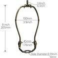 thumbnail image 2 of FrostHike 2 Set 7 Inch Lamp Harp Holder Rustic Black Detachable Harp for Table and Floor Lamps, 2 of 5