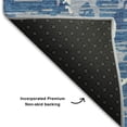 thumbnail image 5 of Addison Rugs Mayfield Premium Machine Washable Transitional Stripes Blue Round Rug, 8' x 8', 5 of 5