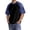 Black, variant on Mens T-Shirts Summer Loose Fit Crew Neck Elbow Sleeve Color Block Tops Casual Tops
