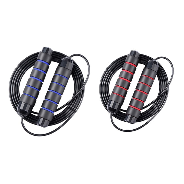 Cuerda de saltar de metal Nikou ajustable para entrenamiento fitness azul y negro