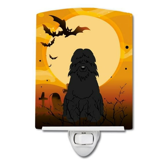 Caroline's Treasures BB4340CNL Halloween Bouvier des Flandres Ceramic Night Light, 6x4x3", multicolor
