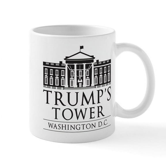 CafePress - Trump's Tower Mug - 11 oz Ceramic Mug - Novelty Coffee Tea Cup