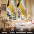 thumbnail image 5 of Abstract Stitching Swag Curtain Valance for Windows, Yellow Gary Blend Flow Window Treatments Short Swag Topper for Kitchen Windows Bathroom Bedroom, 36"x63", 5 of 8