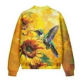 thumbnail image 5 of Xixirimido Women’s Bomber Jackets 2025 Fall Winter Trendy Coats Zip Up Varsity Jacket with Pockets Lightweight Casual Jacket, Hummingbird Sunflower Yellow, Small, 5 of 7