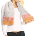 thumbnail image 5 of Sakkas Colette Faux Mink Warm Winter Soft Luxurious KeyHole Scarf - 1784-grey - One Size Regular, 5 of 5