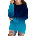 thumbnail image 2 of GiLiling Chandails pour Filles Automne Hiver, Chandail Confortable, Ample et Moelleux à Col Rond, Haut Léger à Manches Longues Mignon et Décontracté (Bleu, 11-12 Ans), 2 of 5