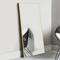 thumbnail image 2 of 51"x16" Rectangular Full Length Floor Mirror with Stand Gold, 2 of 7