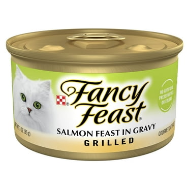 Purina Fancy Feast Gravy Wet Cat Food for Adult Cats, High Protein Soft Salmon, 3 oz Can (Pack of 6)