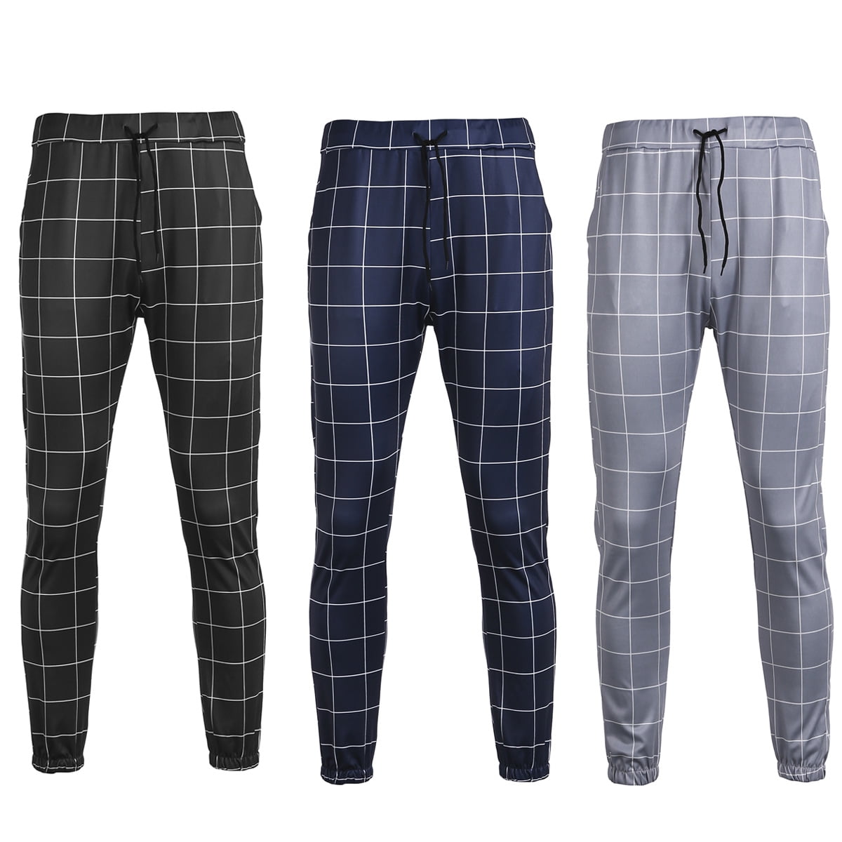 plaid track pants mens