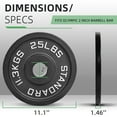 thumbnail image 3 of BalanceFrom Classic Cast Iron Weight Plates for Strength Training, 2-Inch, 25-Pound, Single, 3 of 8