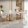 thumbnail image 1 of Luxury Marble Dining Tables Mobile Center Side Coffee Living Room Wall Dining Tables Kitchen Mesas De Jantar Luxury Furniture My Lux Decor Round, 1 of 7