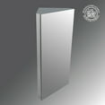 thumbnail image 3 of Infinity Corner Wall Mount Medicine Cabinet Brushed Stainless Steel w/Mirror Door Triple Shelf Opens Right to Left 11-7/8" W x 23-5/8" H Easy Install Renovators Supply, 3 of 7
