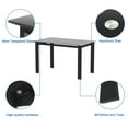thumbnail image 4 of MAYEERTY 5-Piece Dining Table Set – Modern Glass Table with 4 PU Leather Chairs, 4 of 7