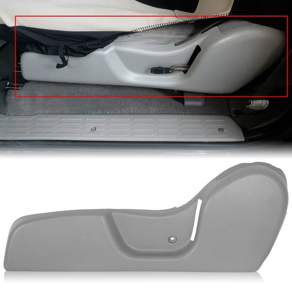 Kojem Driver Side Seat Trim Bezel Compatible with 2001-2004 Toyota Tacoma Bucket Seats - Light Gray