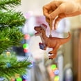 thumbnail image 3 of Clearance! Christmas Decoration Hangings Gifts Wooden Hangings Decorations Christmas Dinosaur Statue Craft Hangings Car Accessories Decorations 6.7*5.1*0.4 in B, 3 of 5