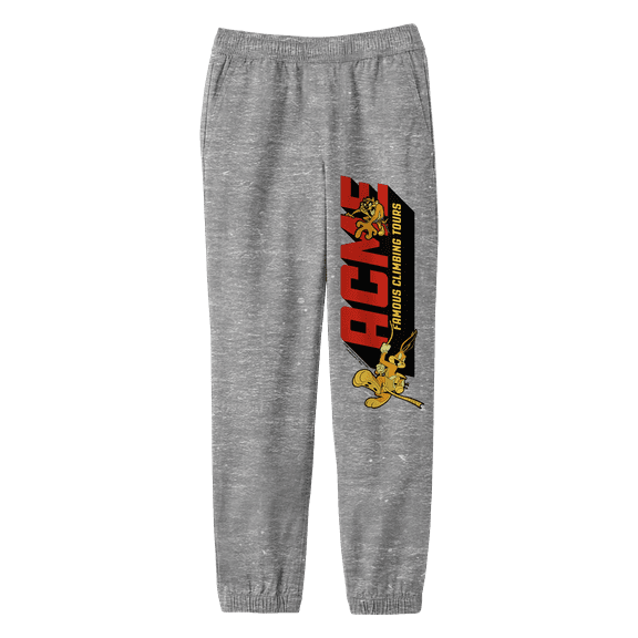 Looney Tunes Taz and Bugs Bunny Acme Famous Climbing Tours Youth Heather Gray Graphic Joggers-Large