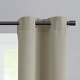 thumbnail image 2 of Mainstays Room Darkening Grommet Curtain Panel Pair, Set of 2, Beige, 30"W x 84"L, 2 of 6
