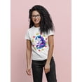thumbnail image 2 of Unicorn With Flower Circle T-Shirt Women -SPIdeals Designs, Female x-Large, 2 of 4