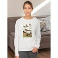 thumbnail image 2 of Chestnut Coloured Finch. Sweatshirt Women -John James Audubon Designs, Female 5X-Large, 2 of 4