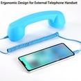 thumbnail image 4 of yingyy Retro Upgrade Style Handle Receiver For Clear 3.5mm Classic Telephone Handset Style Clear Calls 3.5mm Style Receiver pink, 4 of 6