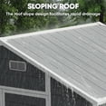 thumbnail image 5 of Opohoro 8x6 FT Outdoor Resin Storage Shed with Floor, Lockable Door, Vent & Window, Heavy Duty Plastic Garden Tool Shed for Backyard, Gray, 5 of 16