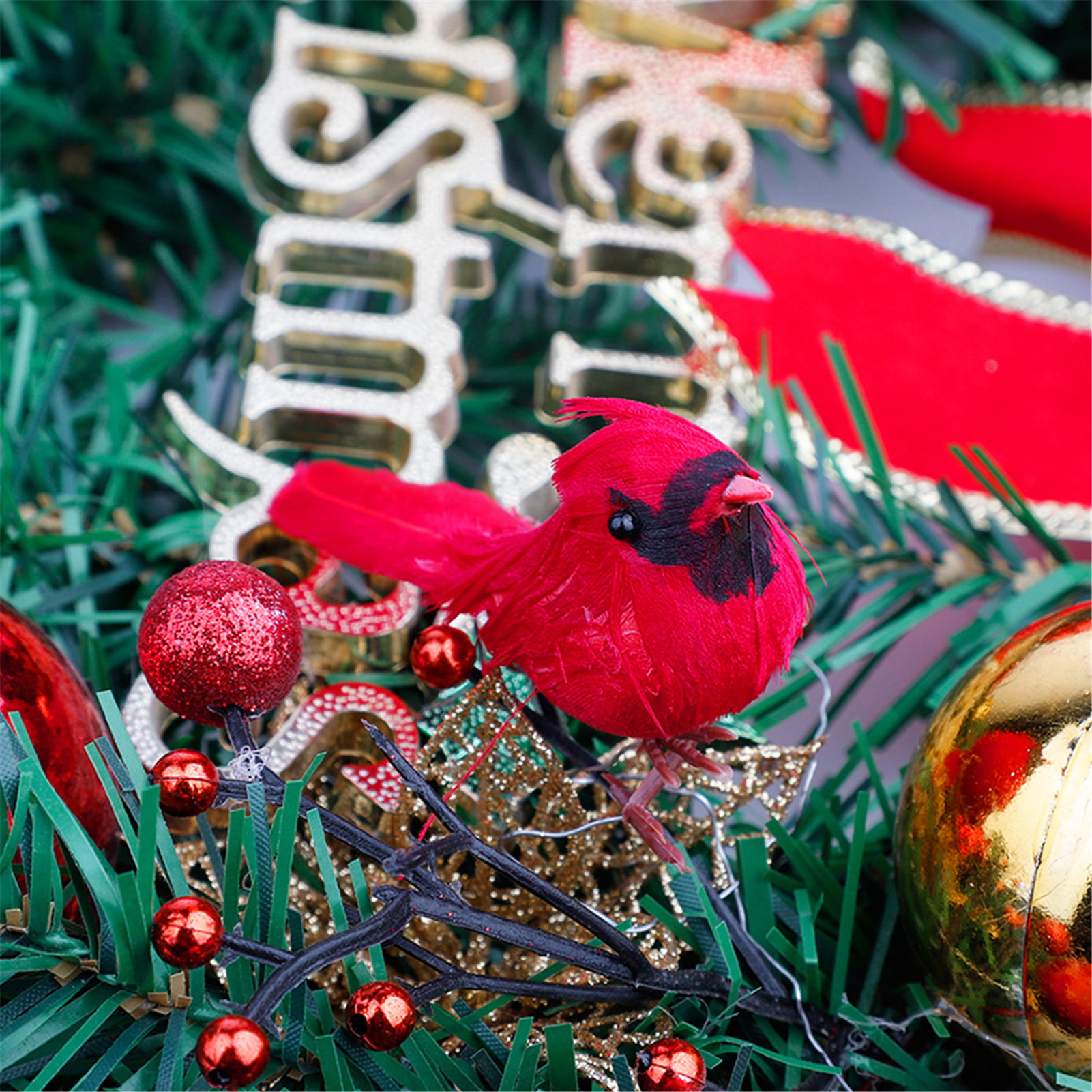 Details about   10xChristmas Cardinal Birds Artificial Red Bird DIY Christmas Tree Pendant Decor 