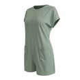 thumbnail image 6 of PWPSG Womens Summer Denim Overalls Square Neck Sleeveless Casual Playsuits with Adjustable Straps and Side Pockets Green M, 6 of 6