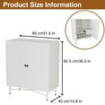 thumbnail image 3 of HAIMOO Sideboard Cabinet Wooden Wine Cabinet with 14 Bottle Slots Bar Cabinet with Glass Holders/Freestanding Wine Rack/Adjustable Shelf Bar Table Buffet for Living Dining Room White, 3 of 10