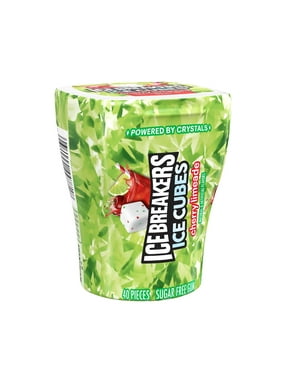 Ice Breakers Ice Cubes Cherry Limeade Sugar Free Chewing Gum, Bottle 3.24 oz, 40 Pieces