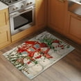 thumbnail image 3 of Grey Snowman Christmas Bathroom Mat 2x3 FT, Non Slip Small Kitchen Mat, Farmhouse Tree Xmas Washable Soft Backed Front Door Throw Rug Non-Shedding Indoor Outdoor Doormat for Entryway Sink, 3 of 9