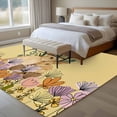 thumbnail image 5 of Easter Rabbits Area Rugs 8x10ft Spring Floral Leaf Bunny Yellow Background Floor Rug Non Slip Low Pile Ultra Soft Large Carpet for Bedroom Living Room Dining Room, 5 of 9