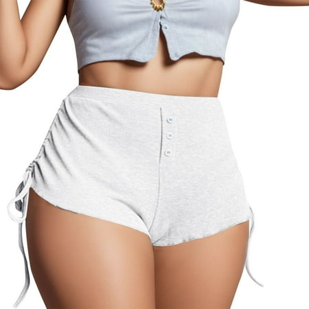 Fashion Casual Printed Summer Boy Shorts Underwear for Women Drawstring Cute Shorts Women s Boy Short Panties Side Pants Fashion Swim Shorts Women Soild Color Pants