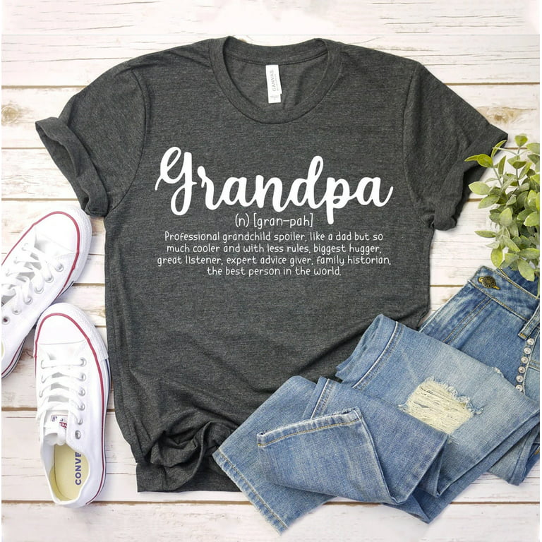 Grandpa T-shirt Granddaughter Shirt Christmas Gift Baby Announcement  Grandfather Tee Fathers Day Top Papa Cool Family Best Grandparents For New