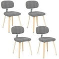 thumbnail image 1 of Gymax Dining Chairs Set of 4 w/Curved Backrest Padded Seat for Dining Room Living Room, 1 of 10