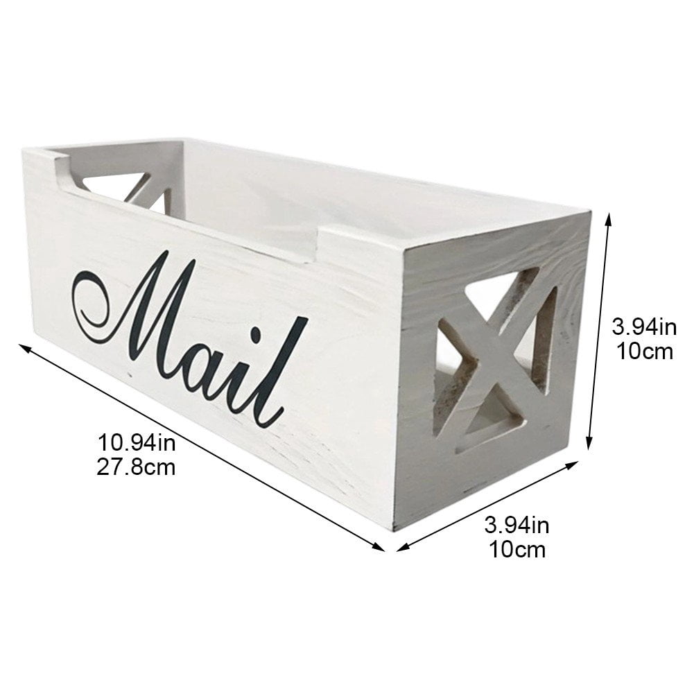 Modern Mail Holder For Desk, Wood Letter Organizer Sorter Envelope Organizer Bill Filling Rack Wood Mail Basket Magazine Holder For Home Office