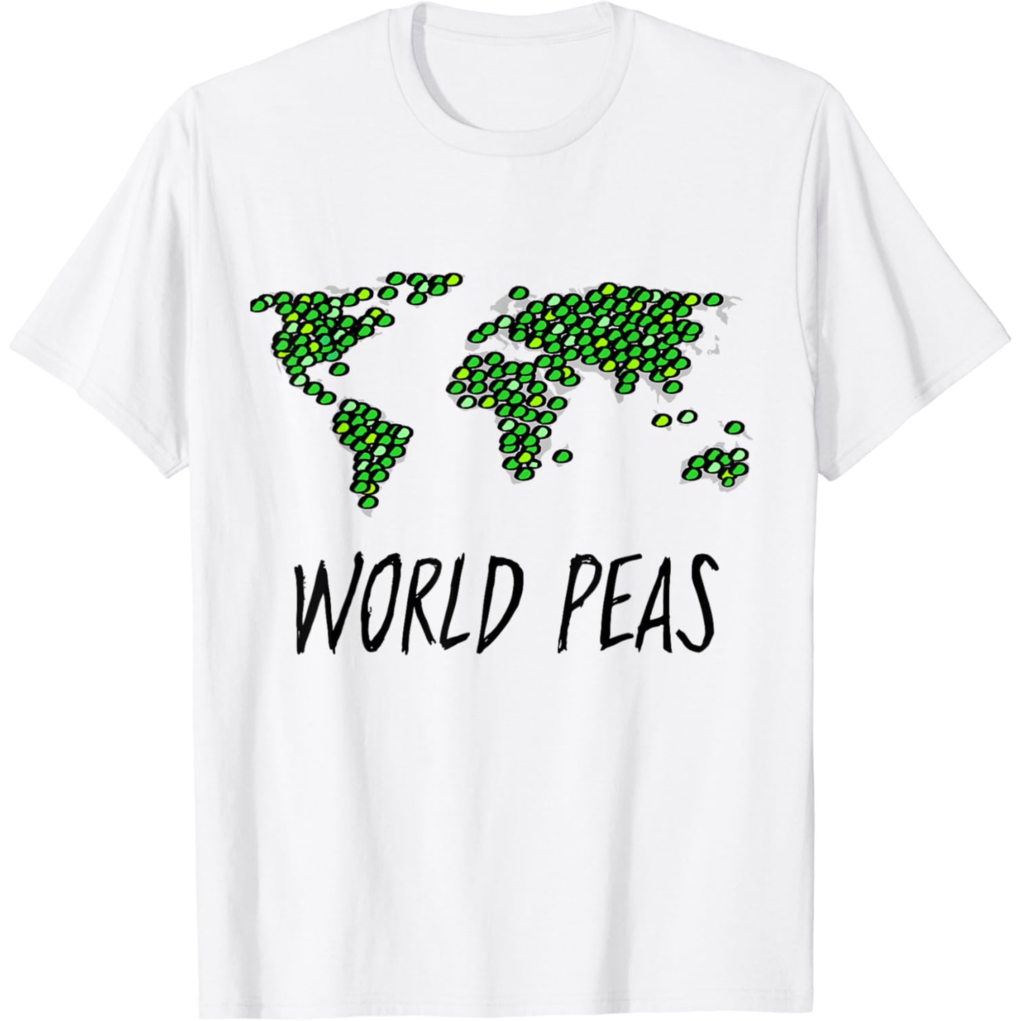 T-SHIRTFunny Pun Tee World Peas T Shirt World Peace Play on Words T-Shirt mens t shirt，white，women，funny，misfits，men，journey