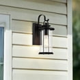 thumbnail image 3 of RADIANCE goods Transitional 1 Light Textured Black Outdoor Wall Sconce 13" Height, 3 of 8